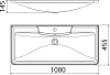 Мебельная раковина 100 см BelBagno BB1000/455-LV-MR-ALR