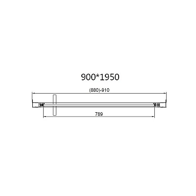 Душевой уголок Vincea Slim 90x90 VSR-4SLP9090CLB профиль черный, стекло прозрачное