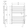 Полотенцесушитель электрический Domoterm Аврора DMT 109-8 50x70 TBOX EK R хром