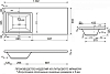 Раковина Санта Лидер 130x48 см над стиральной машиной, без кронштейнов, левая