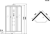 Душевая кабина Niagara Ultra 90x90 NG-306-01 3060164, профиль хром, стекло прозрачное с полосой