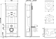 Комплект инсталляция с подвесным унитазом Damixa Sirius DX86.IS10101.1700 с сиденьем микролифт и белой кнопкой смыва