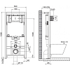 Комплект унитаза с инсталляцией Cezares Stylus-Tor CZR-6601-TH-TOR/CZR2316SC/BB002-80/BB014-SR-BIANCO с сиденьем микролифт и белой клавишей смыва