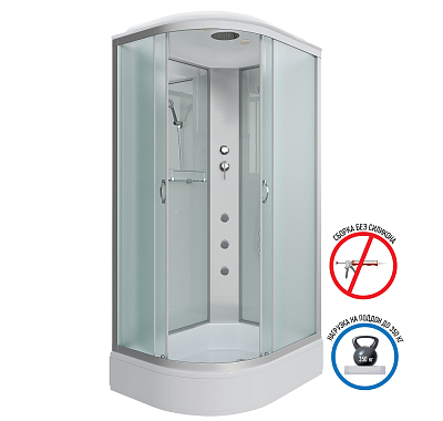 Душевая кабина Niagara Classic 339844RG стекло матовое, профиль серебро