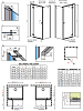 Дверь для душевого уголка 120 см Radaway Essenza New KDJ door 120 L 385042-01-01L стекло прозрачное