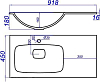 Раковина 91,8 см Aqwella Malaga Mal.09.04.D-L, левая