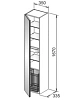 Шкаф-пенал Keuco Royal Reflex 34031350001 черный