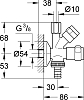 Вентиль Grohe WAS 41070000 комбинированный 3/8"