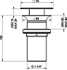 Донный клапан для раковины Gessi Technical Accessories 29082#031, хром