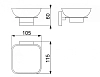 Мыльница Rain Bowl Cube 2785-8BP белый;черный