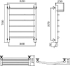 Полотенцесушитель электрический Aquanerzh Дуга с полкой R 70x50 05-02A7050_R