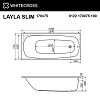 Акриловая ванна Whitecross Layla Slim 0122.170075.100.SOFT.GL золото, белый