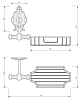 Полка Migliore Elisabetta 17009 бронза