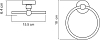 Полотенцедержатель 15 см WasserKRAFT Diemel K-2260, хром/рисунок