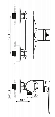 Смеситель для душа BelBagno Loren LOR-ESDM-CRM хром