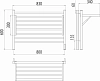 Полотенцесушитель электрический Terminus Горизонт Горизонт П8 800х600 электро серый