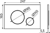 Кнопка смыва Alcaplast M678, черный матовый