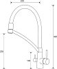 Комплект кухонная мойка Paulmark Flugen PM217850-BLM чёрный металлик + смеситель Paulmark Sigen Si213111-418