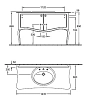 Тумба под раковину Villeroy&Boch Amadea Royal B65000GL красный, белый