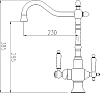 Смеситель Zorg Sanitary ZR 336 YF-50 antique для кухонной мойки