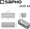 Полочка Sapho Smart 2419-14, черный матовый