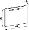 Зеркало Laufen Case 4723.1 80x62 с горизонтальной подсветкой