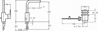 Смеситель для раковины Jacob Delafon Aleo E98331-CP, хром