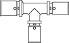 Тройник Oventrop Cofit P 26x20x20