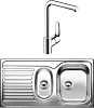 Комплект Кухонная мойка Blanco Tipo 6 S Basic сталь + Смеситель Hansgrohe Focus 31817000 для кухонной мойки