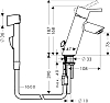 Смеситель Hansgrohe Talis S2 32140000 для раковины с гигиеническим душем