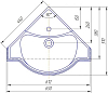 Мебельная раковина СанТа Классик угловой