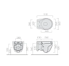 Комплект 6 в 1: 514306 Ergo: Инсталляция Mepa VariVIT A31 514306 + Унитаз подвесной Galassia Ergo 7109 36 x 51 см, сиденье SoftClose 7115