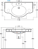 Раковина Globo Paestum PA022.BI*1 110 см