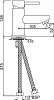 Смеситель для раковины без донного клапана Jaquar Florentine FLR-CHR-5001BCLW