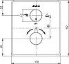 Смеситель для ванны E.C.A. 102167215EX-KDE термостатический, хром