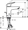 Смеситель для раковины Hansgrohe Logis 71105000, хром