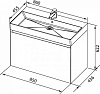 Тумба с раковиной Aquanet Йорк 85 00212593 белый