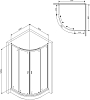 Душевой уголок AM.PM X-Joy 80x80 W88G-205-080BT64, профиль черный, стекло прозрачное