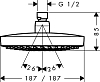 Верхний душ Hansgrohe Croma Select E 180 26524000 хром