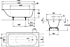 Стальная ванна Kaldewei Eurowa 160x70 mod. 311-1 119712030001