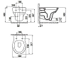 Подвесной унитаз Creavit Jaws JW321(JW320.00100)