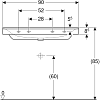 Раковина 90 см Geberit Xeno² 500.532.01.1, белый