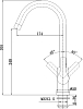 Комплект Мойка кухонная Domaci Сиена 50166-101 с 3 отверстиями, белый глянец + Смеситель Ливорно + Дозатор Равенна 401 сатин