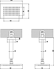 Верхний душ с кронштейном Gessi Rettangolo 20151#031, хром