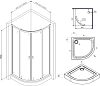 Душевой уголок AM.PM X-Joy 90x90 W88E-205-090BT64, профиль черный, стекло прозрачное