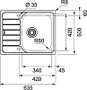 Кухонная мойка 63 см Franke Spark SKN 611-63 101.0605.605, нержавеющая сталь