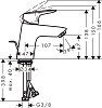 Смеситель для раковины Hansgrohe Logis 71075000, хром