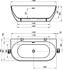 Акриловая ванна Ravak Freedom 166х80 XC00100024