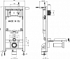 Комплект унитаз с инсталляцией Jacob Delafon Struktura E21747RU-00 кнопка белая