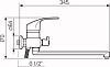 Смеситель для ванной РМС SL85-006E, хром